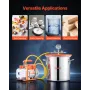 11.36 L Vacuum Chamber with Pump, 3.5 CFM 99 L/min, Single Stage Vacuum Pump, Stainless Steel Degassing Chamber Kit, Tempered Gl