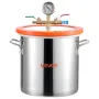 11.36 L Vacuum Chamber with Pump, 3.5 CFM 99 L/min, Single Stage Vacuum Pump, Stainless Steel Degassing Chamber Kit, Tempered Gl