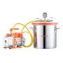 11.36 L Vacuum Chamber with Pump, 3.5 CFM 99 L/min, Single Stage Vacuum Pump, Stainless Steel Degassing Chamber Kit, Tempered Gl