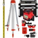 Red Rotary Laser Level Self Leveling Measuring Automatic Self-leveling laser level 360-degree Rotary Scanning 500m + Tripod +