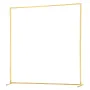 VEVOR Arch Backdrop Stand, 2 x 2 m, Stable Structure, Easy Assembly, Square Gold Metal Arch Backdrop Stand for Wedding, Birthday