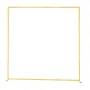 Arch Backdrop Stand, 2 x 2 m, Stable Structure, Easy Assembly, Square Gold Metal Arch Backdrop Stand for Wedding, Birthday Party