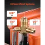 Vacuum Pump, 5 CFM 142 L/min, HVAC Two Stage Rotary Vane AC Vacuum Pump, for R134a R22 R410a Systems, 4 Pole Motor, for Automoti