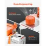 Vacuum Pump, 5 CFM 142 L/min, HVAC Two Stage Rotary Vane AC Vacuum Pump, for R134a R22 R410a Systems, 4 Pole Motor, for Automoti