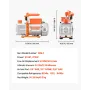 Vacuum Pump, 5 CFM 142 L/min, HVAC Two Stage Rotary Vane AC Vacuum Pump, for R134a R22 R410a Systems, 4 Pole Motor, for Automoti