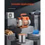 VEVOR Vakuumpumpe, 3,5 CFM 99 L/min, HVAC enkelttrins roterende vinge AC Vakuumpumpe, til R134a R22 R410a systemer, 4-polet