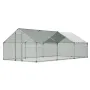 Metal hønsegård, 9,8x19,6x6,5 fod store walk-in hønsegårde med