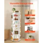 7 Tier Rotating Shoe Rack Tower with Adjustable Shelves, Movable 360° Spinning Carousel Display with Wheels, Lazy Susan Organize