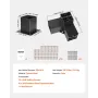 VEVOR Pergola Bracket Kit, 4x4 Inch (Inner Size 92 x 92 mm), 4 Pcs 3-Way Heavy Duty Corner Bracket Woodworks DIY Post Base Kit, 