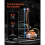 AC Vacuum Pump and Gauge Set, 4.5 CFM 127 L/min, Single Stage Rotary Vane HVAC Vacuum Pump, Manifold Gauge Kit, for R134a R22 R4