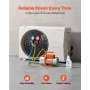 AC Vacuum Pump and Gauge Set, 4.5 CFM 127 L/min, Single Stage Rotary Vane HVAC Vacuum Pump, Manifold Gauge Kit, for R134a R22 R4
