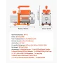 VEVOR AC Vacuum Pump and Gauge Set, 4.5 CFM 127 L/min, Single Stage Rotary Vane HVAC Vacuum Pump, Manifold Gauge Kit, for R134a 