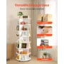VEVOR 7 Tiers Rotating Shoe Rack Tower with Wheels, Movable 360° Spinning Carousel Display, Lazy Susan Organizer Closet Shelf fo