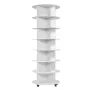 VEVOR 7 Tiers Rotating Shoe Rack Tower with Wheels, Movable 360° Spinning Carousel Display, Lazy Susan Organizer Closet Shelf fo
