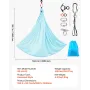 VEVOR Aerial Yoga Hammock, Maximum 136.07 kg Load Aerial Silk, Yoga Swing with Nylon Fabric, Daisy Rope, PE Zipper Bag, Gymnasti