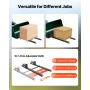 Pallet Forks, 1814 kg Clamp on Pallet Forks, 149 cm Total Length Heavy-Duty Tractor Fork with Adjustable Stabilizer Bar for Trac