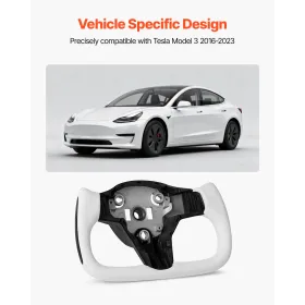 Rat til 2016-2023 Tesla Model 3, Carbon Fiber Rat D-formet