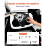 Steering Wheel for 2016-2023 Tesla Model 3, Carbon Fiber Steering Wheel D-Shaped Flat-Bottom with Heating Function, Leather Grip
