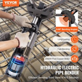 2000W Electric Hydraulic Rebender Bender op til 1,26 tommer (20-32mm) armeringsjern