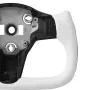 Steering Wheel for 2016-2023 Tesla Model 3, Carbon Fiber Steering Wheel D-Shaped Flat-Bottom with Heating Function, Leather Grip