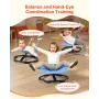 Kids Swivel Chair, 220 lbs Capacity, Flower Shape Sensory Spinning Chair, Autistic Kids Sensory Toy Seat with Non-Slip Metal Bas