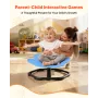 Kids Swivel Chair, 220 lbs Capacity, Flower Shape Sensory Spinning Chair, Autistic Kids Sensory Toy Seat with Non-Slip Metal Bas