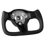 Steering Wheel for 2016-2023 Tesla Model 3, Carbon Fiber Steering Wheel D-Shaped Flat-Bottom with Heating Function, Leather Grip
