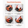 Vacuum Suction Cup, 203 mm Vacuum Glass Lifter with ABS Handle, 180 kg Max Lifting Capacity Tile Suction Cup Tool with Carrying 