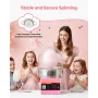 Electric Cotton Candy Machine, 1000W Commercial Floss Maker With Cover, Commercial Cotton Candy Machine w/Stainless Steel Bowl &