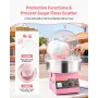 Electric Cotton Candy Machine, 1000W Commercial Floss Maker With Cover, Commercial Cotton Candy Machine w/Stainless Steel Bowl &