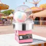 Electric Cotton Candy Machine, 1000W Commercial Floss Maker With Cover, Commercial Cotton Candy Machine w/Stainless Steel Bowl &
