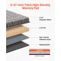 Carpet Tiles 457x457 mm, 10 Pack Carpet Square Rug Detachable & Damage-free, Self Adhesive Home Floor Soft Plush Padded for 2.1㎡