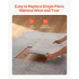 Carpet Tiles 457x457 mm, 10 Pack Carpet Square Rug Detachable & Damage-free, Self Adhesive Home Floor Soft Plush Padded for 2.1㎡