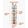 VEVOR 7 Tiers Rotating Shoe Rack Tower, 360° Spinning Shoe Rack, Revolving Storage Round Carousel Display, Freestanding Lazy Sus