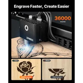 VEVOR Laser Engraver, 20W, Laser Engraving and Cutting Machine with Enclosure Camera, Laser Cutter, 36000 mm/min, 500 x 320 mm W