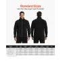 VEVOR Heated Fleece Jacket for Men, Heated Sweatshirt with 7.4V 16000mAh Rechargeable Power Bank Pack, 6 Heating Zones, 3 Temp L