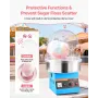 VEVOR Electric Cotton Candy Machine, 1000W Commercial Floss Maker With Cover, Commercial Cotton Candy Machine w/Stainless Steel 