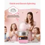 Electric Cotton Candy Machine, 1000W Electric Floss Maker With Cover, Commercial Cotton Candy Machine w/Stainless Steel Bowl & S