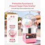 Electric Cotton Candy Machine, 1000W Electric Floss Maker With Cover, Commercial Cotton Candy Machine w/Stainless Steel Bowl & S