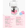 VEVOR Electric Cotton Candy Machine, 1000W Electric Floss Maker With Cover, Commercial Cotton Candy Machine w/Stainless Steel Bo