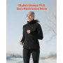 opvarmet fleecejakke til kvinder, opvarmet sweatshirt med 7,4V