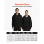 Heated Sweatshirt Hoodie for Men Women, Heated Jacket Unisex with 7.4V 16000mAh Rechargeable Power Bank Pack, 5 Heating Zones, 3