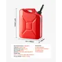 VEVOR Metal Fuel Container, 20 L, Fuel Jerry Can with Spout and Comfort Handle, 6 L/min Max Flow Rate, Leakproof & Corrosion-res