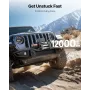Electric Winch, 5400 kg Load Capacity, 12V DC Truck Winch with Φ9.1 mm x 26 m Steel Rope, Wireless & Wired Remote Control, Suita