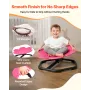 Kids Swivel Chair, 220 lbs Capacity, Flower Shape Sensory Spinning Chair, Autistic Kids Sensory Toy Seat with Non-Slip Metal Bas