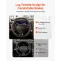 Steering Wheel for 2007-2013 Infiniti G37, Carbon Fiber Steering Wheel D-Shaped Flat-Bottom, Leather Grip with Non-Slip Texture 