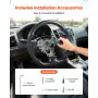 Steering Wheel for 2007-2013 Infiniti G37, Carbon Fiber Steering Wheel D-Shaped Flat-Bottom, Leather Grip with Non-Slip Texture 