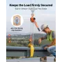 Manual Lever Chain Hoist, 1-1/2T 1500KG Capacity Heavy Duty Come Along, 3M Lift G80 Alloy Steel Chain With Dual Pawl Mechanical 