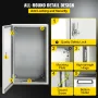 NEMA Steel Enclosure, 50.8 x 30.5 x 25.4cm NEMA 4X Steel Electrical Box, IP66 Waterproof & Dustproof, Outdoor/Indoor Electrical 