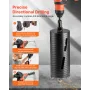 Core Drill Bit, 102 mm Diameter, 241 mm Drilling Depth, M16 Internal Thread, Diamond Dry Coring Bit with 3 Adapters, Pilot Drill